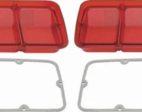 AMD Tail Lamp Lenses without Black Trim, LH/RH Pair, 71 Road Runner GTX K-MB2139