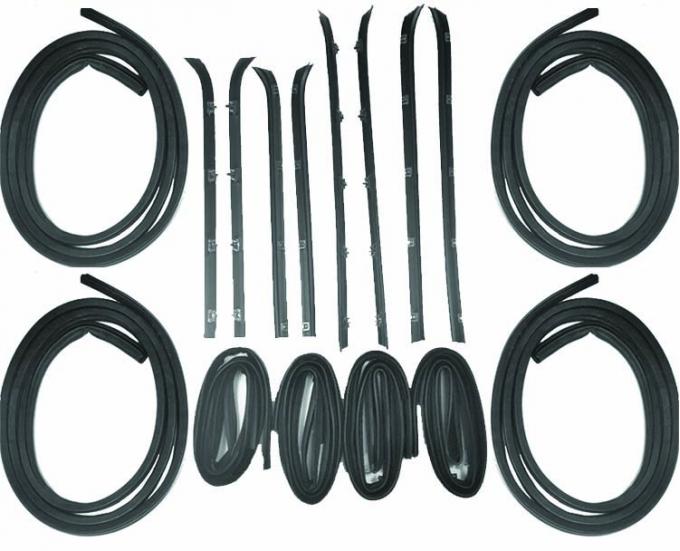 Fairchild Industries Belt Weatherstrip and Window Channel Kit, Front, Rear, Inner, Outer Left and Right KG1009-16