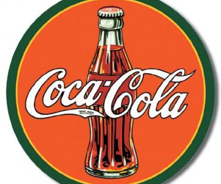 Tin Sign, COKE - Round 30's Bottle & Logo