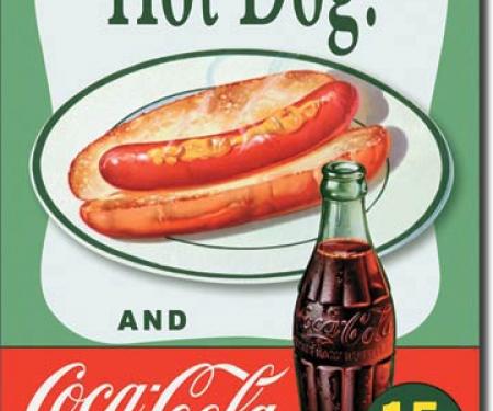 Tin Sign, COKE Hot Dog