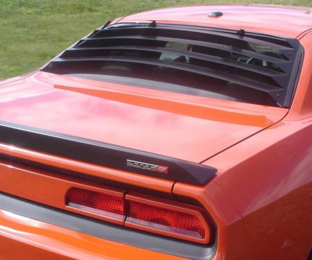 Challenger Rear Window Louver, Silver Aluminum, 2008-2015