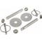 Aluminum Hood Pin Kit, Silver