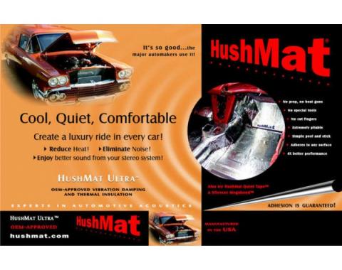 Hushmat Ultra Insulation, Doors, Firewall or Roof, For Chevelle, 1973-1977