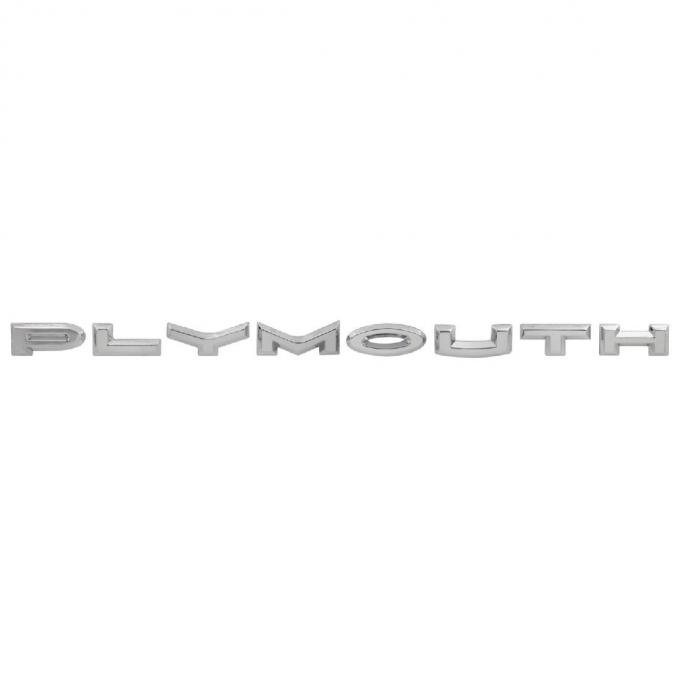 Trim Parts 63 Belvedere Hood Letter Set "PLYMOUTH" MP3175