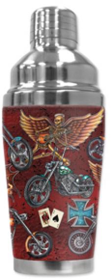 Mugzie Cocktail Shaker, Hot Or Cold, Bikes & Skulls