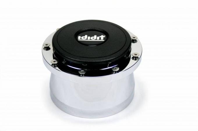 ididit Steering Wheel Adaptor, 9 Bolt w/Horn Button, Brushed 2201310030
