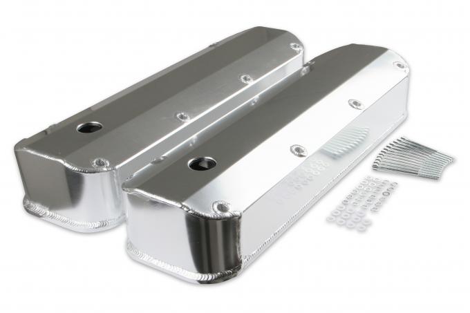 Mr. Gasket Fabricated Aluminum Valve Covers, Silver Finish 6860G