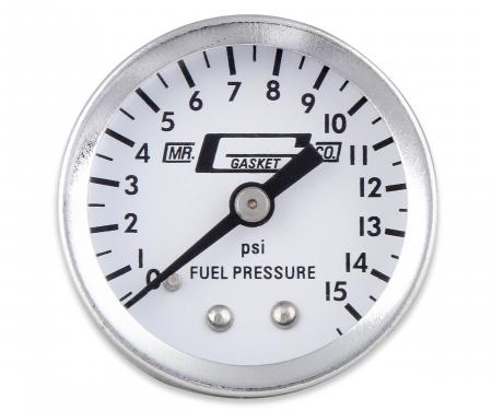 Mr. Gasket Fuel Pressure Gauge, 0-15 PSI, 1-1/2 Inch Diameter 1561