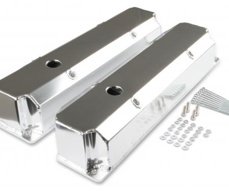 Mr. Gasket Fabricated Aluminum Valve Covers, Silver Finish 6864G