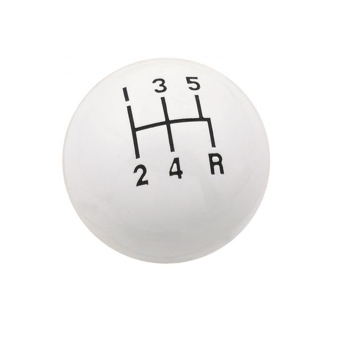 Mr. Gasket Shifter Knob, 5-Speed Pattern, White 9619