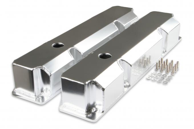 Mr. Gasket Fabricated Aluminum Valve Covers, Silver Finish 6862G