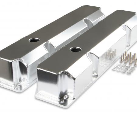 Mr. Gasket Fabricated Aluminum Valve Covers, Silver Finish 6862G