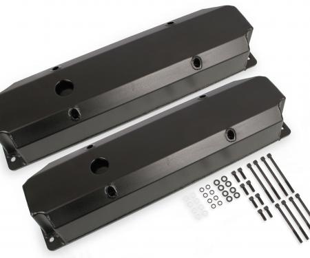 Mr. Gasket Fabricated Aluminum Valve Covers, Black Finish 6865BG