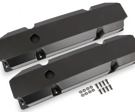 Mr. Gasket Fabricated Aluminum Valve Covers, Black Finish 6863BG