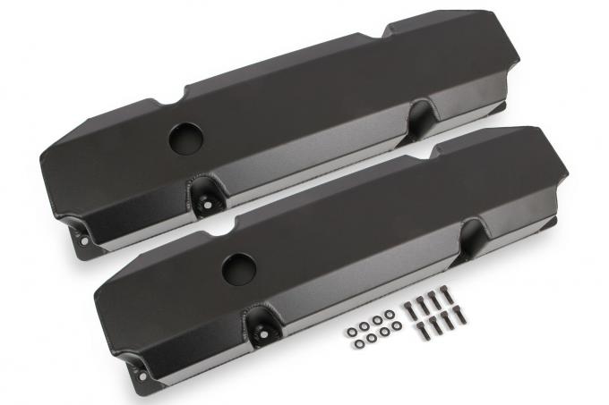 Mr. Gasket Fabricated Aluminum Valve Covers, Black Finish 6863BG