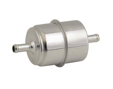 Mr. Gasket Chrome Fuel Filter, Fits 5/16 Inch Hose 9745