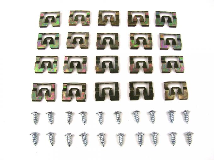 Precision Fits 2 door hardtop and coupe models - Molding Clip Kit, Rear Window, 40 Piece Set PCK-4586-71
