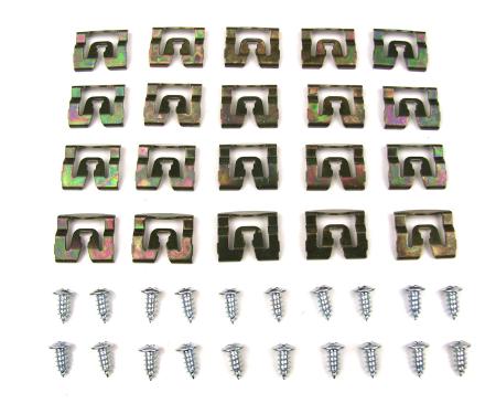 Precision Fits 2 door hardtop and coupe models - Molding Clip Kit, Rear Window, 40 Piece Set PCK-4586-71