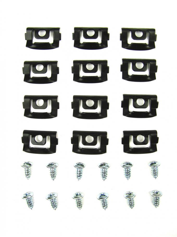 Precision Fits 2 door hardtop models (Demon, Sport, Duster) models - Molding Clip Kit, Rear Window, 24 Piece Set PCK-4439-70