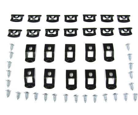 Precision Fits 2 door hardtop and convertible models - Molding Clip Kit, Windshield, 48 Piece Set PCK-671-66