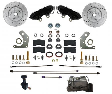 Leed Brakes Power Front Kit with Drilled Rotors and Black Powder Coated Calipers BFC2002-C05PX