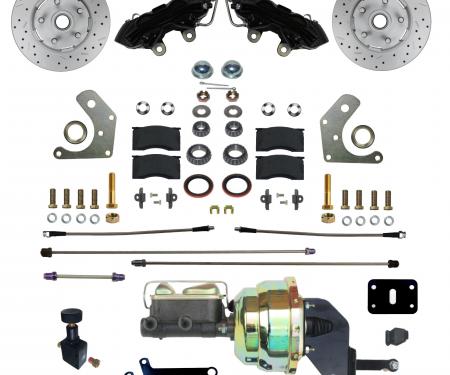 Leed Brakes Power Front Kit with Drilled Rotors and Black Powder Coated Calipers BFC2002-8405X