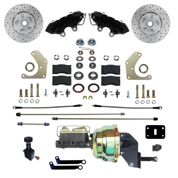 Leed Brakes Power Front Kit with Drilled Rotors and Black Powder Coated Calipers BFC2001-8405X