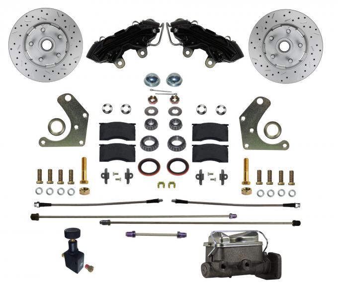 Leed Brakes Power Front Kit with Drilled Rotors and Black Powder Coated Calipers BFC2003-C05PX