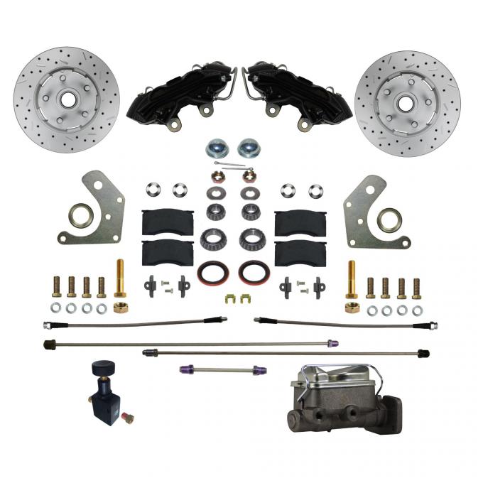 Leed Brakes Power Front Kit with Drilled Rotors and Black Powder Coated Calipers BFC2002-C05PX