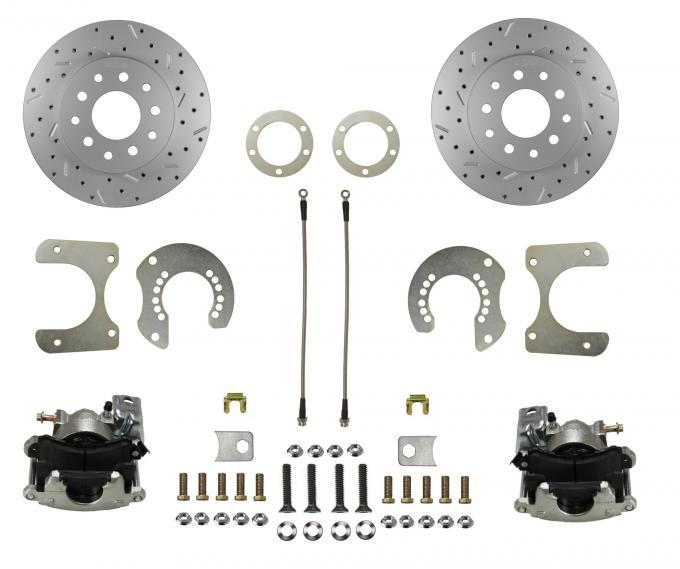 Leed Brakes Rear Disc Brake Kit with Drilled Rotors and Zinc Plated Calipers RC2001X