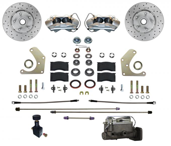 Leed Brakes Manual Front Kit with Drilled Rotors and Zinc Plated Calipers FC2001-C05X
