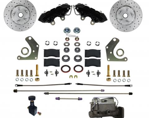 Leed Brakes Power Front Kit with Drilled Rotors and Black Powder Coated Calipers BFC2003-C05PX