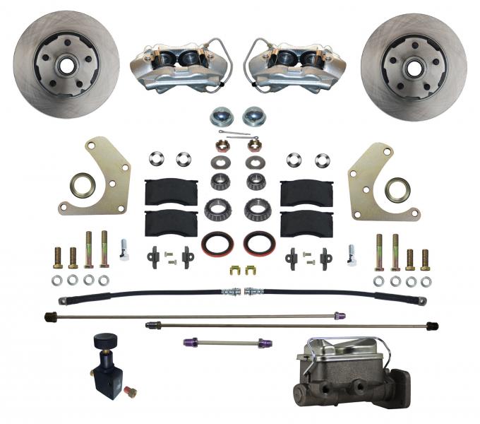 Leed Brakes Power Front Kit with Plain Rotors and Zinc Plated Calipers FC2001-C05P