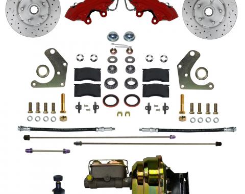 Leed Brakes Power Front Kit with Drilled Rotors and Red Powder Coated Calipers RFC2003-P405X