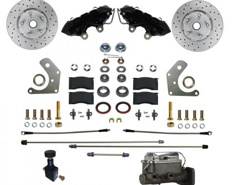 Leed Brakes Power Front Kit with Drilled Rotors and Black Powder Coated Calipers BFC2002-C05PX