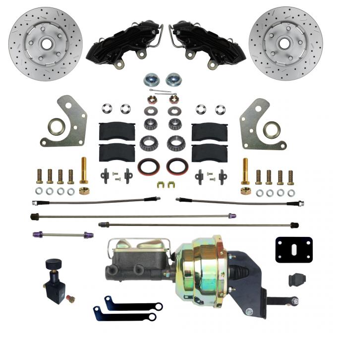 Leed Brakes Power Front Kit with Drilled Rotors and Black Powder Coated Calipers BFC2002-8405X