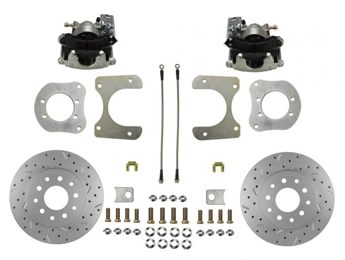 Leed Brakes Rear Disc Brake Kit with Drilled Rotors and Zinc Plated Calipers RC4001X