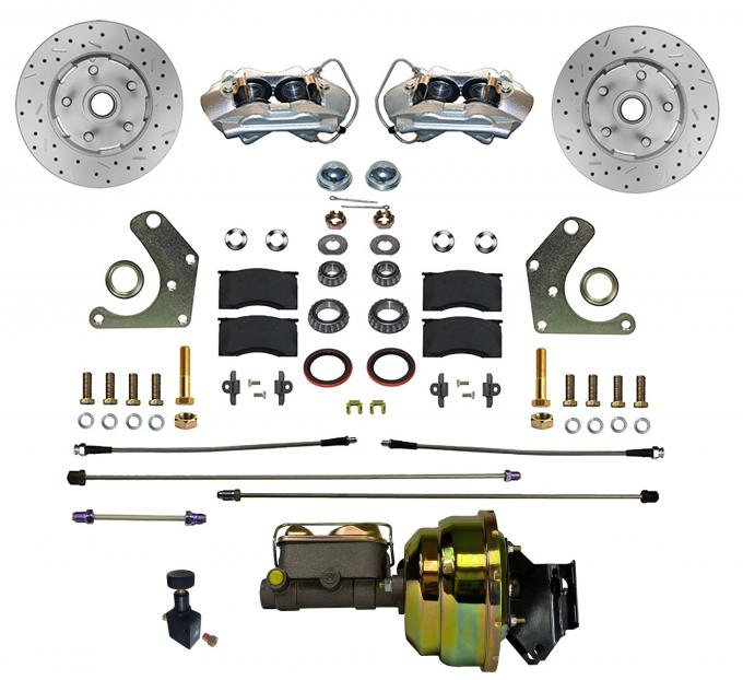 Leed Brakes Power Front Kit with Drilled Rotors and Zinc Plated Calipers FC2003-P405X