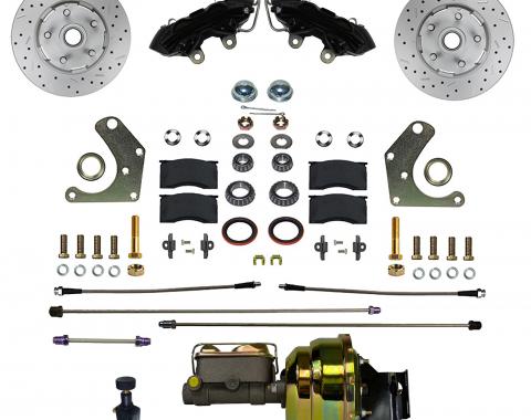 Leed Brakes Power Front Kit with Drilled Rotors and Black Powder Coated Calipers BFC2003-P405X