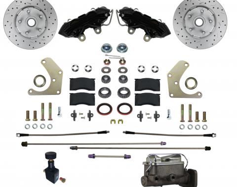 Leed Brakes Power Front Kit with Drilled Rotors and Black Powder Coated Calipers BFC2001-C05PX