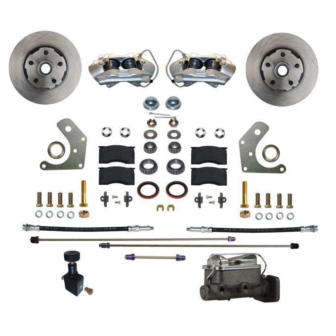 Leed Brakes Power Front Kit with Plain Rotors and Zinc Plated Calipers FC2002-C05P