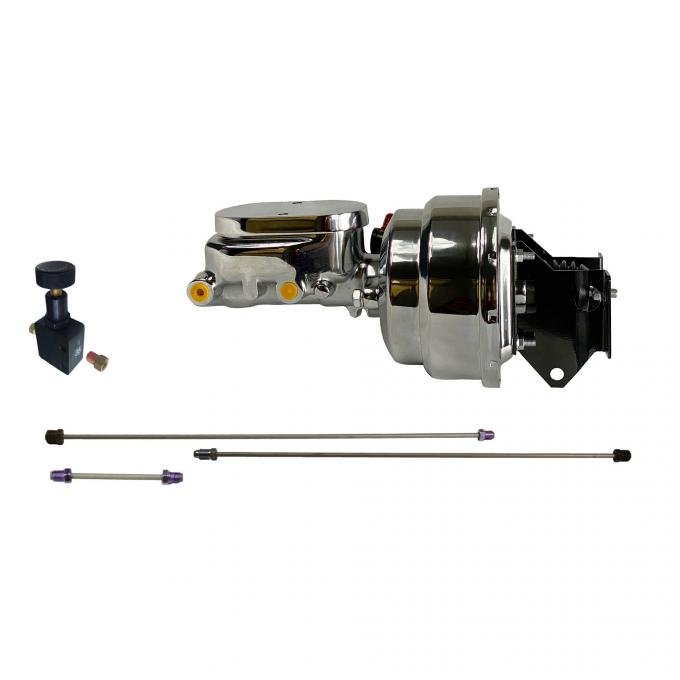 Leed Brakes Power Hydraulic Kit with brake lines and adjustable proportioning valve (Chrome) PBKT2003-1C
