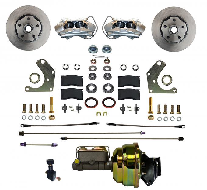 Leed Brakes Power Front Kit with Plain Rotors and Zinc Plated Calipers FC2003-P405