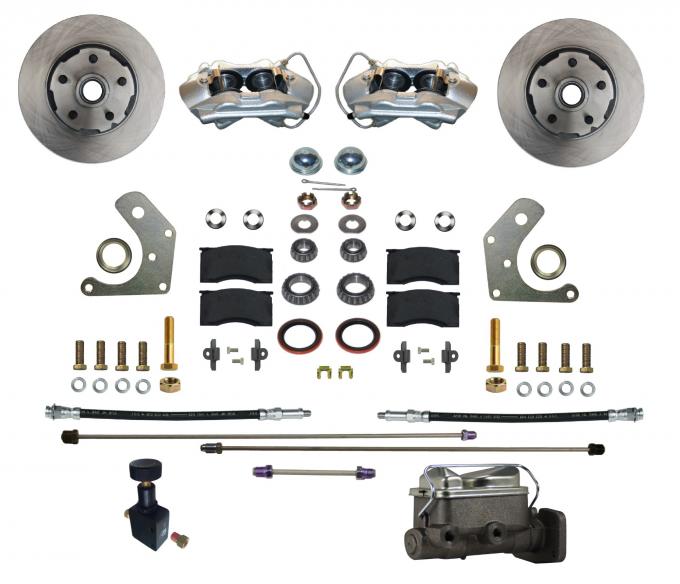 Leed Brakes Manual Front Kit with Plain Rotors and Zinc Plated Calipers FC2002-C05