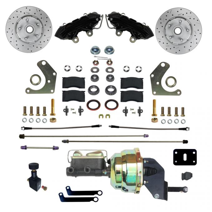 Leed Brakes Power Front Kit with Drilled Rotors and Black Powder Coated Calipers BFC2003-8405X