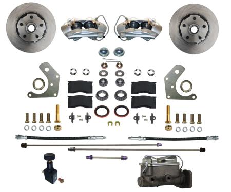 Leed Brakes Manual Front Kit with Plain Rotors and Zinc Plated Calipers FC2002-C05