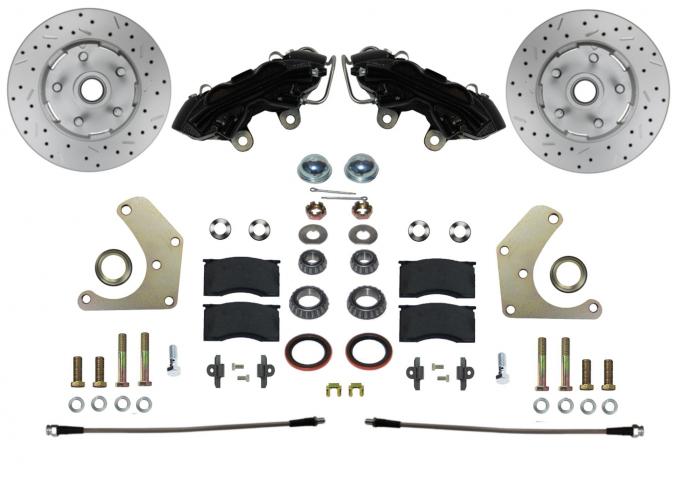 Leed Brakes Spindle Kit with Drilled Rotors and Black Powder Coated Calipers BFC2001SMX