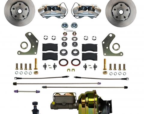 Leed Brakes Power Front Kit with Plain Rotors and Zinc Plated Calipers FC2003-P405