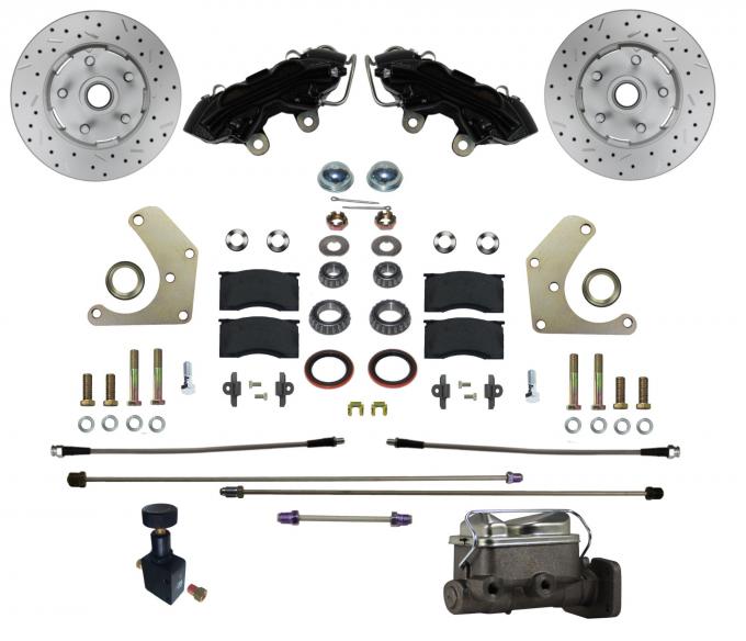 Leed Brakes Power Front Kit with Drilled Rotors and Black Powder Coated Calipers BFC2001-C05PX