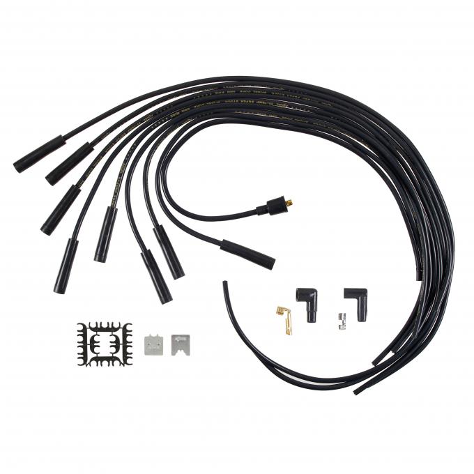 Accel Spark Plug Wire Set, 8mm, Universal, Black Wire with Black Straight Boots 5040K